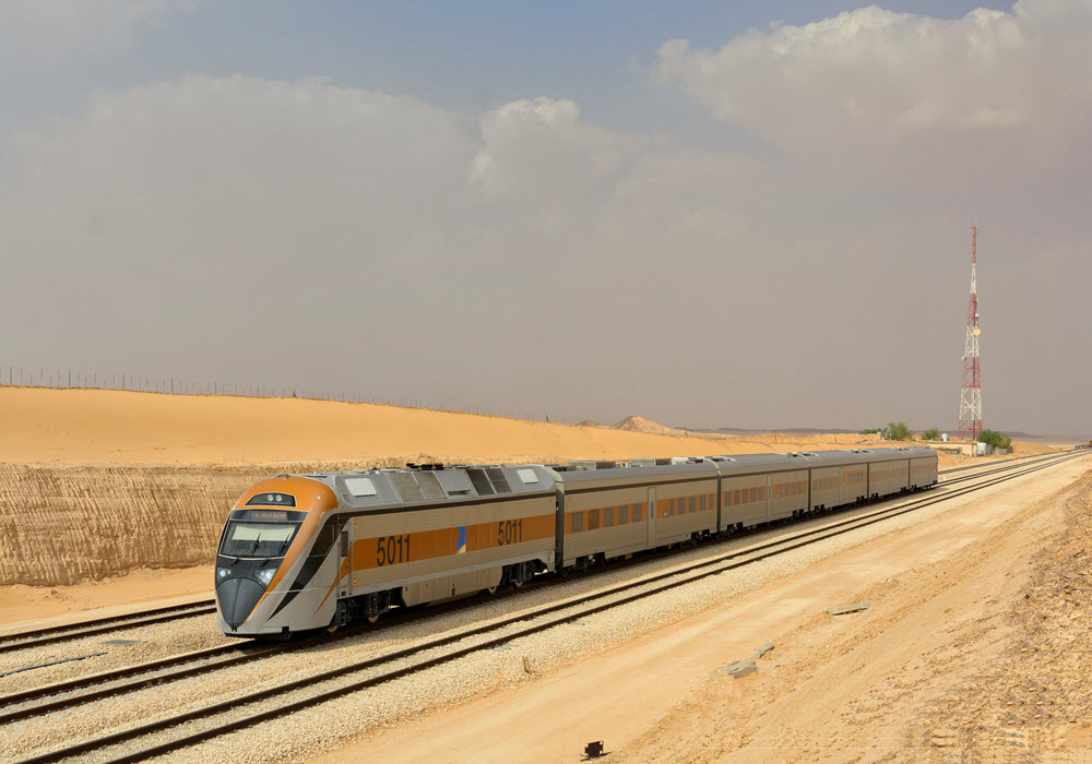 train on the desert railway